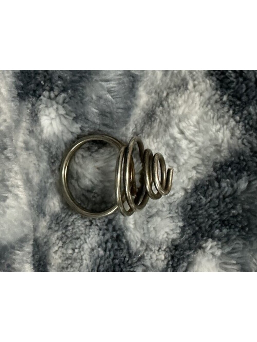 Vintage Silver Tone Wire Swirl Statement Ring Spiral Coil Wrap Ring